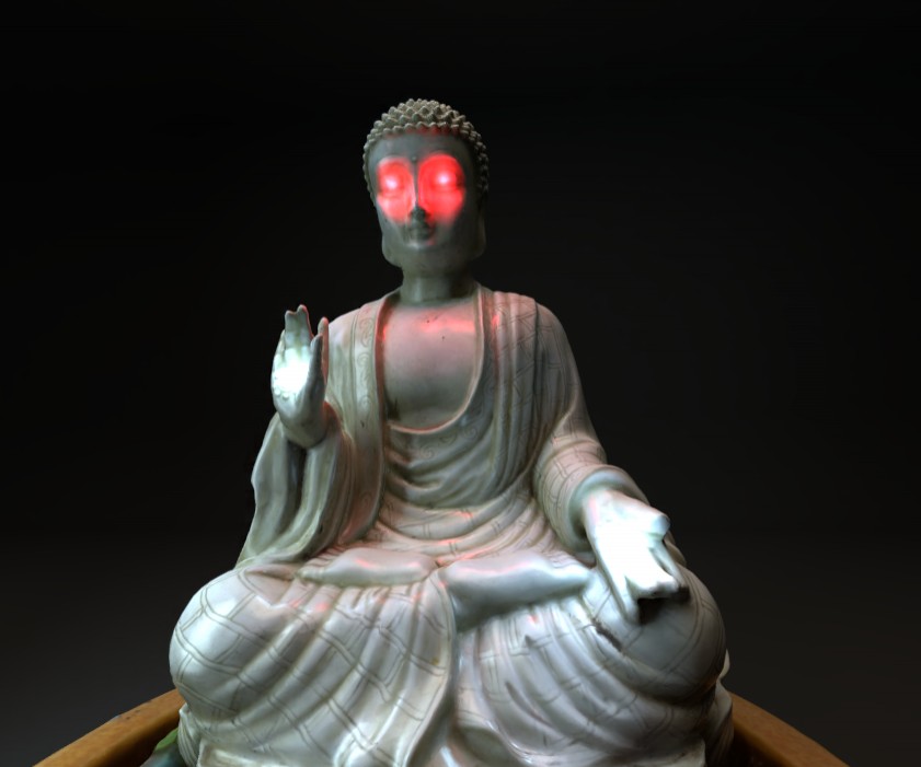 Bouddha statue photoscanned preview image 2